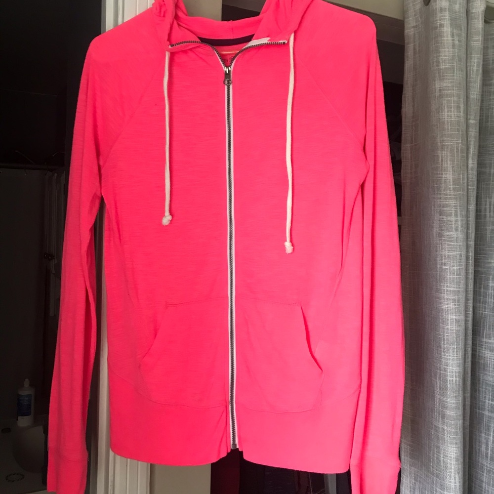 Hot pink zip up hoodie